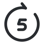 Forward 5 Seconds SVG Icon